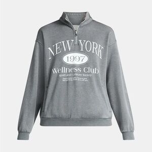 No Boundaries Gray Quarter-Zip Sweatshirt